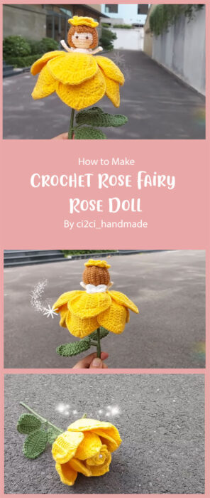 Crochet Rose Fairy - Rose Doll By ci2ci_handmade