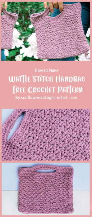 Wattle Stitch Handbag Free Crochet Pattern Ideas - Carolinamontoni.com