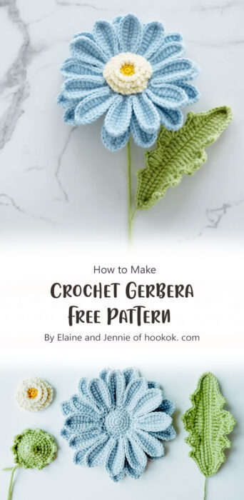 4 Gerbera Flower Free Crochet Pattern Ideas - Carolinamontoni.com
