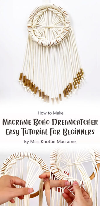 Macrame Boho Dreamcatcher - Easy Tutorial For Beginners By Miss Knottie Macrame
