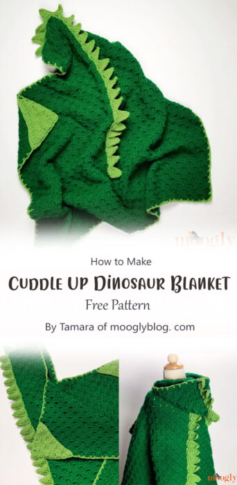 Cuddle Up Dinosaur Blanket By Tamara of mooglyblog. com