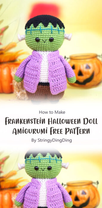 Frankenstein Halloween Doll Amigurumi - Free Crochet Pattern By StringyDingDing