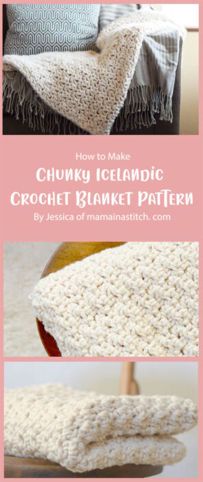 Chunky Icelandic Crochet Blanket Pattern By Jessica of mamainastitch. com