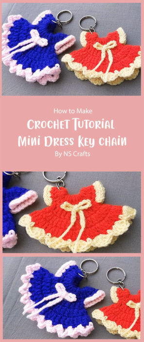 Crochet Mini Dress Key chain By NS Crafts