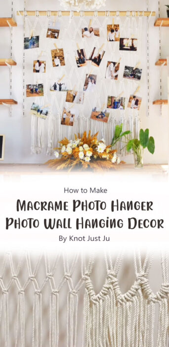 Macrame Photo Hanger - Photo Wall Hanging Decor By Knot Just Ju