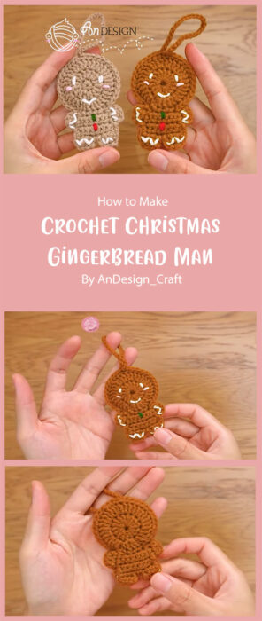 Crochet Christmas Gingerbread Man By AnDesign_Craft