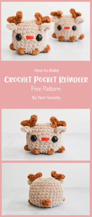 Crochet Pocket Reindeer By Yarn Society