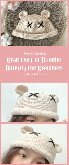 Crochet Bear Ear Hat Tutorial - Friendly for Beginners By CNPCO cluffy puffy