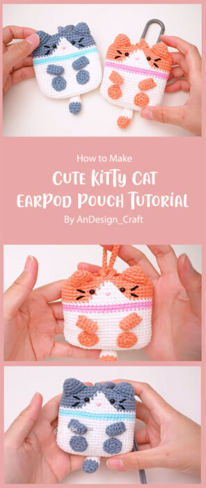 Cute Kitty Cat EarPod Pouch By AnDesign_Craft