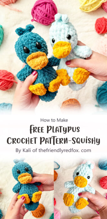 Free Platypus Crochet Pattern-Squishy By Kali of thefriendlyredfox. com