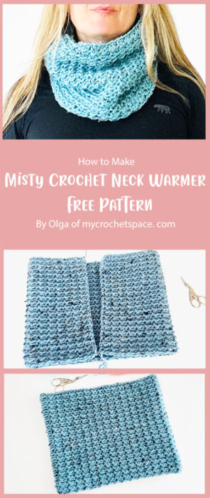 Misty Crochet Neck Warmer - Free Pattern By Olga of mycrochetspace. com