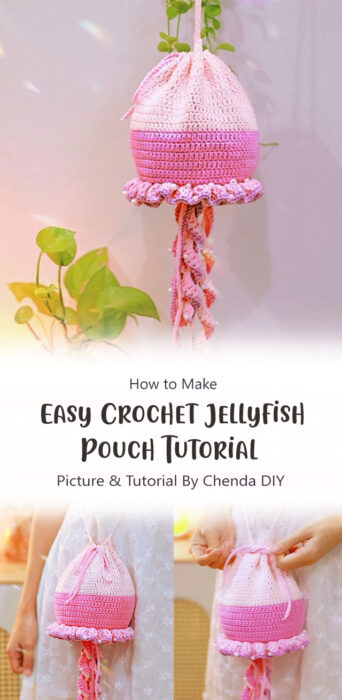 Easy Crochet Jellyfish Pouch Tutorial By Chenda DIY