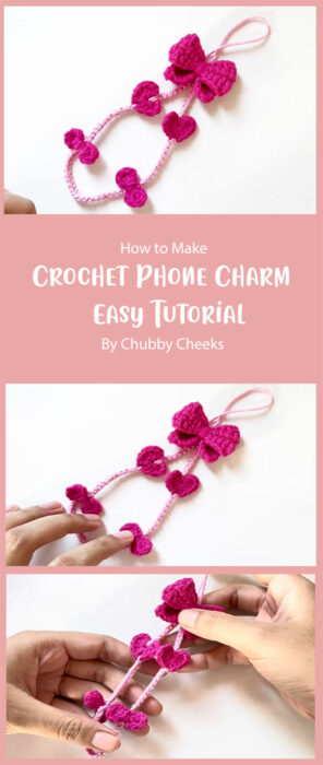 Crochet Phone Charm - Easy Tutorial By Chubby Cheeks