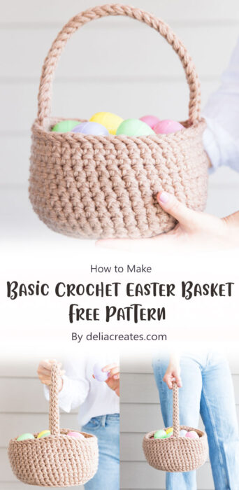 Basic Crochet Easter Basket - Free Pattern By deliacreates. com