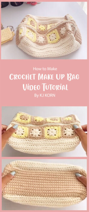 Crochet Make Up Bag Tutorial By KJ KORN