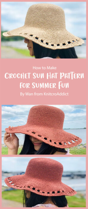 Crochet Sun Hat Pattern - for Summer Fun By Wan from KnitcroAddict