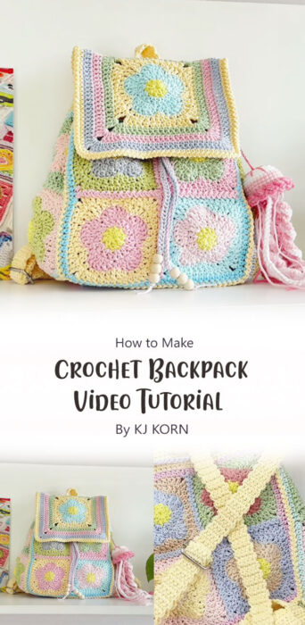 Crochet Backpack Tutorial By KJ KORN